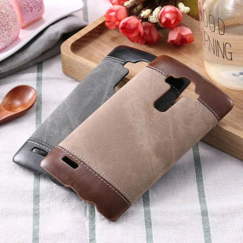

High Quality PU Leather Retro Canvas Phone Cover For LG G3 G4 G5 D855 D850 D852 H815 H812 H810 H811 H850 H858 H820 H830 Case