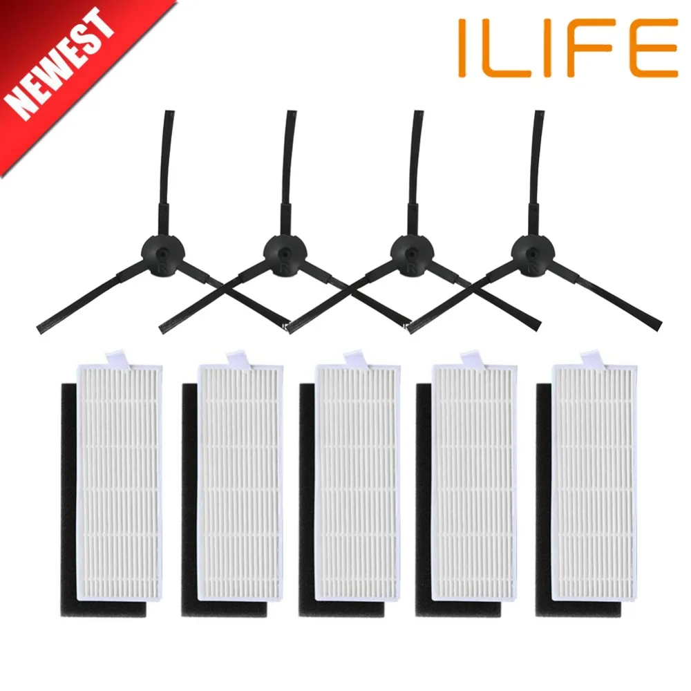 14 шт./лот робот пылесос ilife A8 запчасти hepa фильтр боковая щетка для a8 a40 danhui | Бытовая