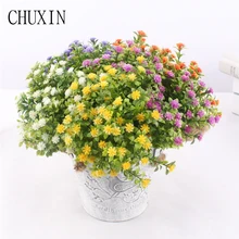 Яркий милый искусственный мирафлор цветок зеленое растение Шелковый цветок 6 веток/Букет без вазы Мини Трава украшение дома