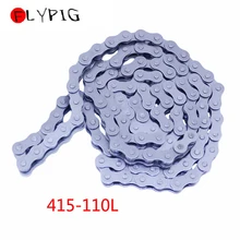 FLYPIG Silver 415-110L Chain For 49cc 50cc 60cc 66cc 80cc 2-Stroke Engine Motorized Bicycle Bike Moped Scooter