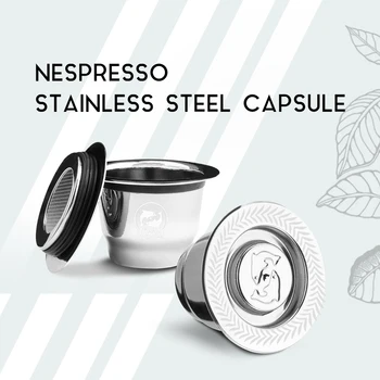 Cápsulas de café Espresso de acero inoxidable, cápsula rellenable, reutilizable, Essenza Mini