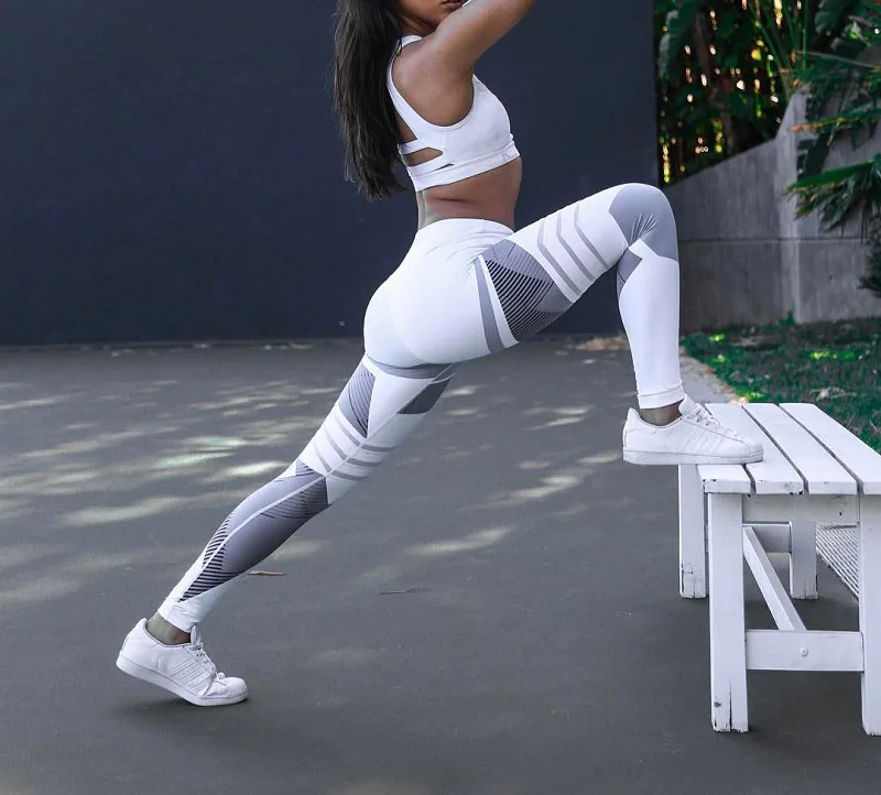Sportswear Woman Gym Printed Yoga Pants Women Push Up Professional Running Fitness Sport Leggings Tights Trousers Elastic Waist XXXL-1