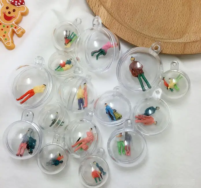 10 шт прозрачный круглый шар маленький человек Капсула Мини Цвет арабские DIY серьги ювелирные аксессуары материалы
