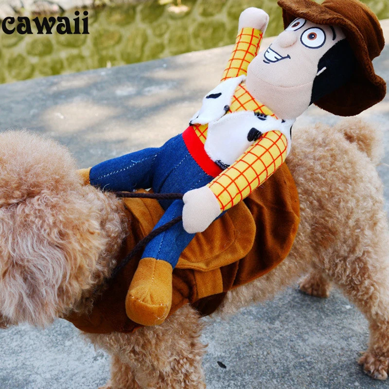 Novelty Lucu Kostum Anjing Pet Pakaian Koboi Berdandan Jaket Untuk
