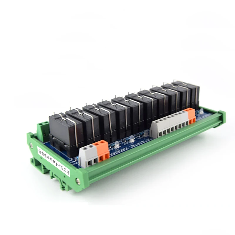 

10-way Omron Relay Single Open Module, Electromagnetic Relay MCU Control Board