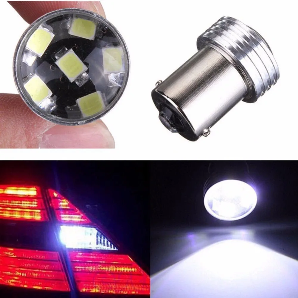 1 шт. авто автомобиль высокой мощности ксенон белый BA15S 1156 7506 P21W 2835 6SMD светодиодный