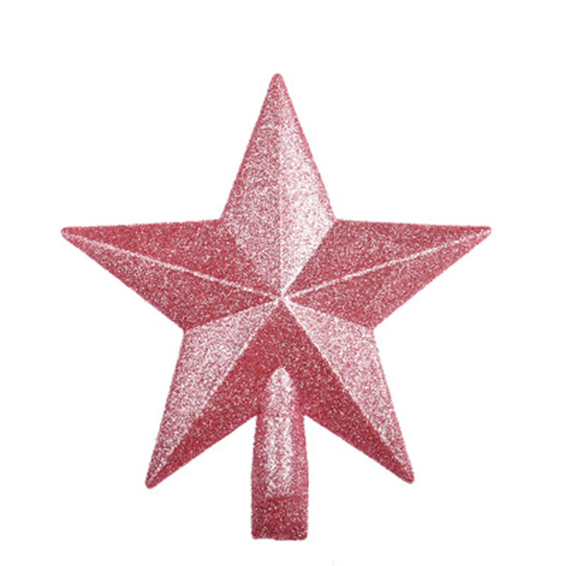 Pink Christmas Tree Top Star 20cm Three-dimensional Plastic Christmas Star Holiday Decoration Pink Christmas Tree Top Star 20cm Three-dimensional Plastic Christmas Star Holiday Decoration