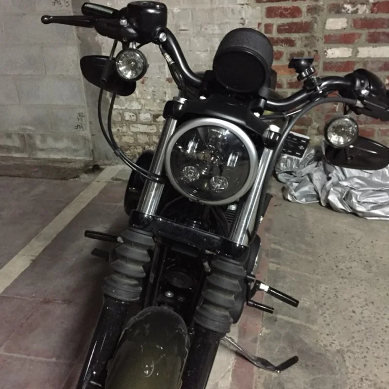 New Motos Accessories 5.75 headlight motorcycle 5 34 led headlight for Harley 5-34 Motorcycle Black Projector Daymaker (19)