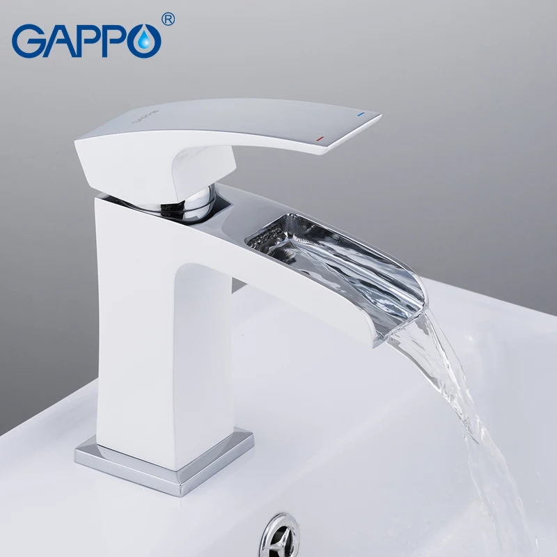 GAPPO смесители для раковины белый водопад кран латунный Смеситель для раковины ванной комнаты кран для раковины кран для воды смеситель для умывальника Смесители для ванны