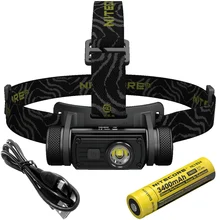 20%OFF NITECORE HC60 Headlamp CREE XM-L2 U2 1000LM Rechargeable Waterproof Flashlight 3400mAh 18650 Battery NL1834 Free shipping