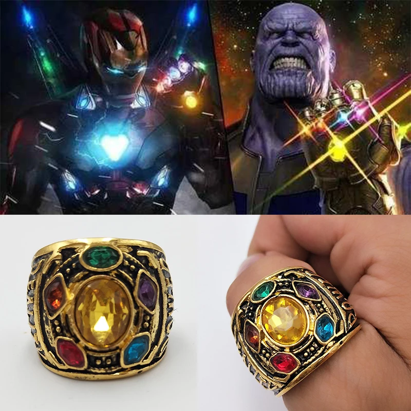 

Avengers Endgame Thanos Iron Man Infinity Gauntlet Ring Metal Cosplay Prop Accessories