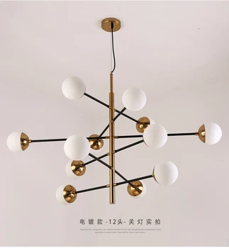 

Nordic Minimalist Led Molecule Chandelier Loft Designer Glass Ball Kitchen Coffee Shop Led Hanging Light Fixtures Free Shipping