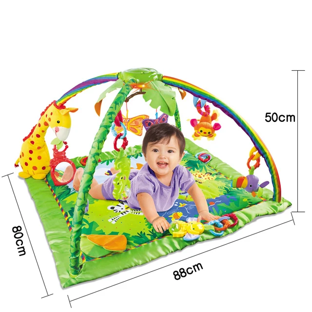 Rainforest Baby Activity Play Mat Music Sound Light Baby Gym