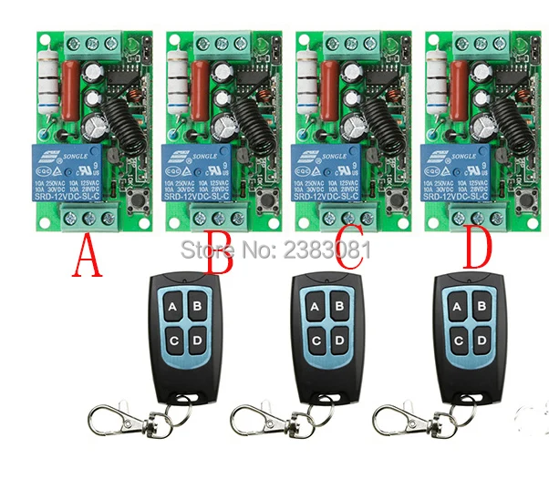 AC220V 1CH 10A RF Беспроводной дистанционного Управление переключатель Системы teleswitch 3 передатчик и приемник 4 реле приемника умный дом переключатель