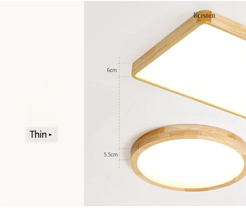 Nordic Simple Modern OAK Wood Ceiling Lamp Ultra thin Japanese LED Ceiling Lights For Bedroom Living Room Kitchen Study Balcony (2)