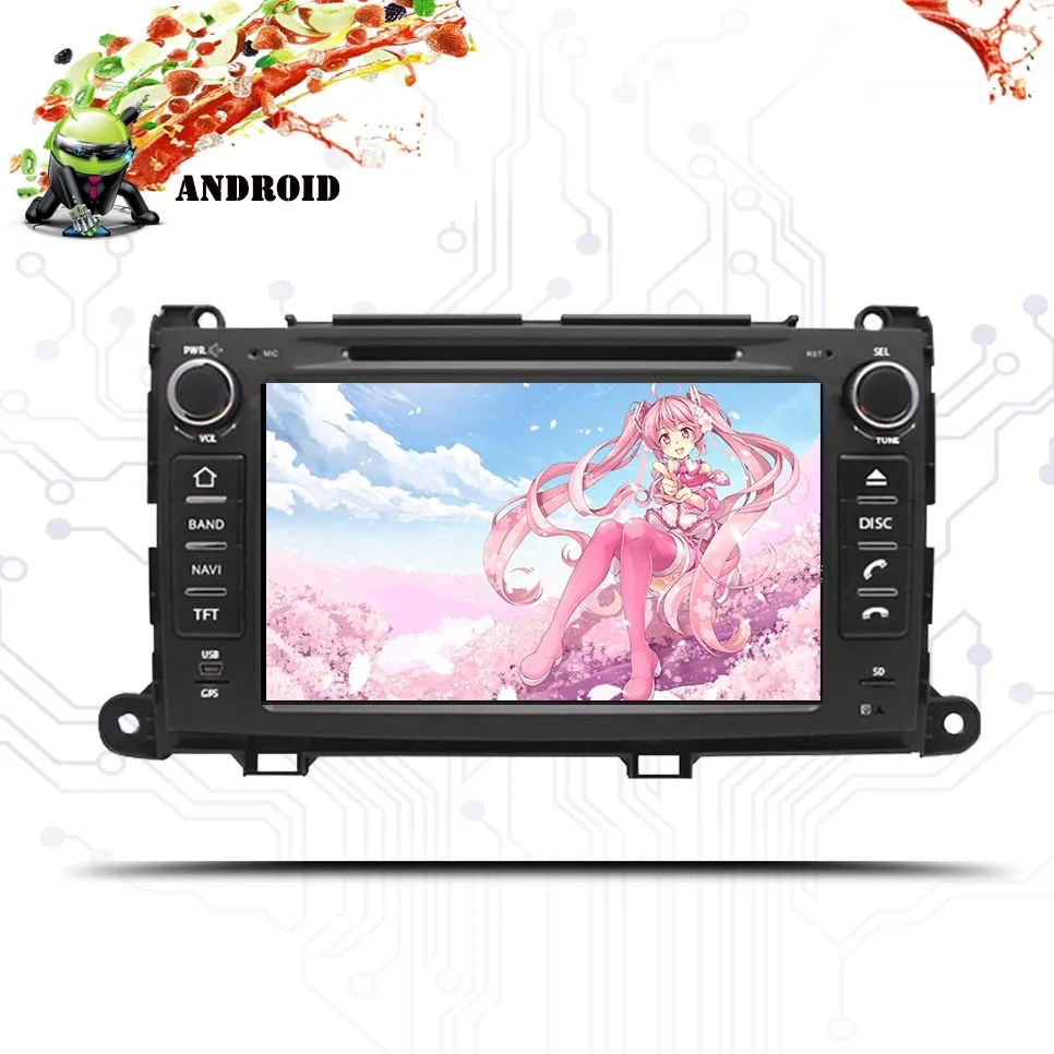 Perfect Octa Core 8" HD Touch screen Android 9.0 Car GPS Navigation 1080P Video Car DVD Player for Toyota Sienna 2010-2018 Tape Recorder 0