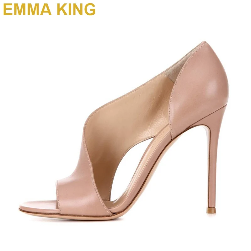 Toe Emma Señora Alto Negro Sandalias De Fiesta 43 picture Zapatos Peep Rosa Color Cubierta King Elegante Verano Moda Stiletto La 35 Mujeres Las Tacón Cuero BqparYqw