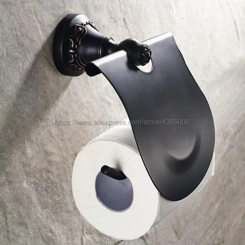

Black Oil Rubbed Brass Toilet Paper Holder Bathroom Toilet Holder For Roll Paper Towel Bathroom Accessories Bba441