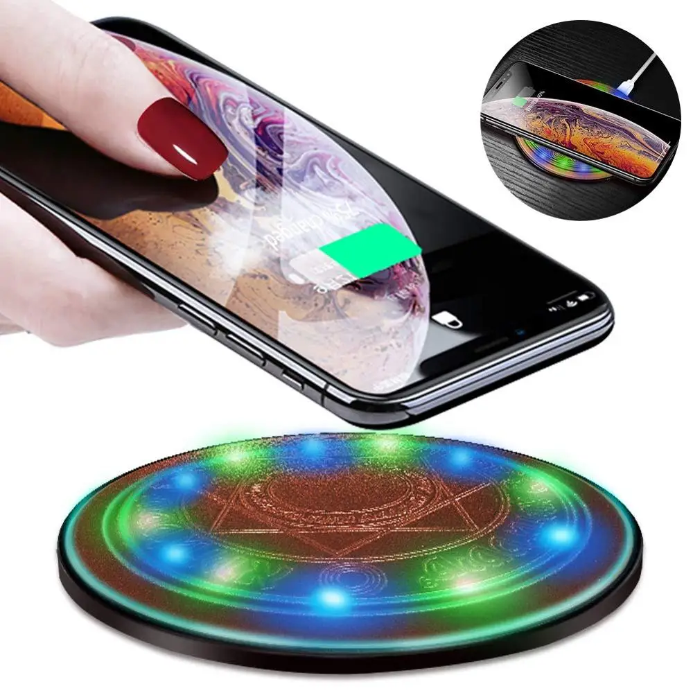 

2019 Mini Size Magic Array Wireless Charger for iPhone X XS Max XR 10W 7.5W Qi Wireless Charger For Samsung S9 S8