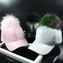 Корейская осень зима мех енота wo Мужская хип-хоп бейсболка благородные меховые кожаные бейсболки для мужчин и девочек