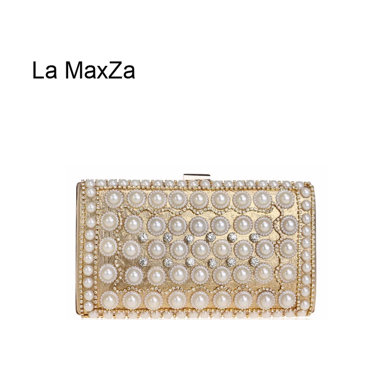 

La MaxZa Handmade Beaded Diamonds Party Bag Lady's Handbag Designer Ladies Clutch Bag Wholesale Glitter Evening Banquet Bag
