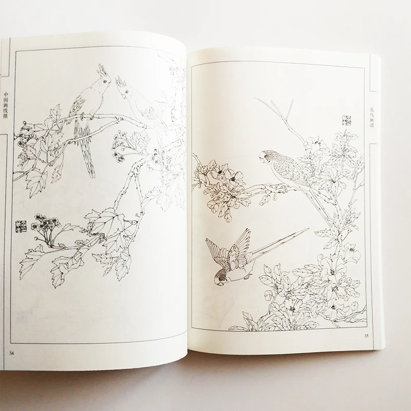 94Pages Flowers and Birds Painting Collection Art Book Coloring Book for Adults Relaxation and Anti-Stress Painting Book 94Pages Flowers and Birds Painting Collection Art Book Coloring Book for Adults Relaxation and Anti-Stress Painting Book