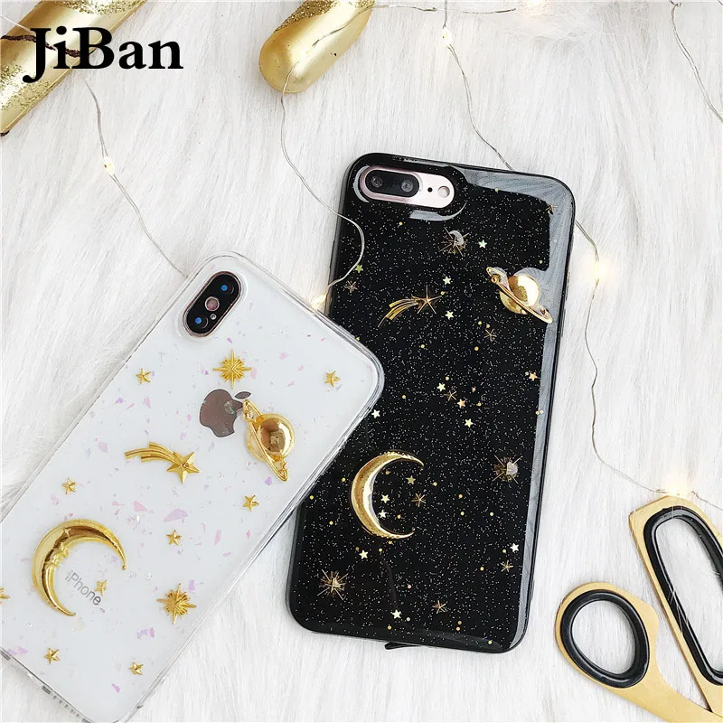 JiBan для Iphone X Модный Роскошный Золотой 3D металлический чехол из ТПУ IPhone 6 6S 7 8 Plus |