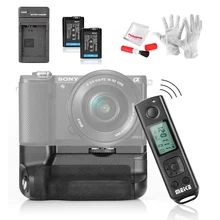 2 Pcs Batteries Meike MK-A6300 pro Battery Grip Holder Built-in 2.4G Wireless Remote Control Suit for Sony A6300 with Charger