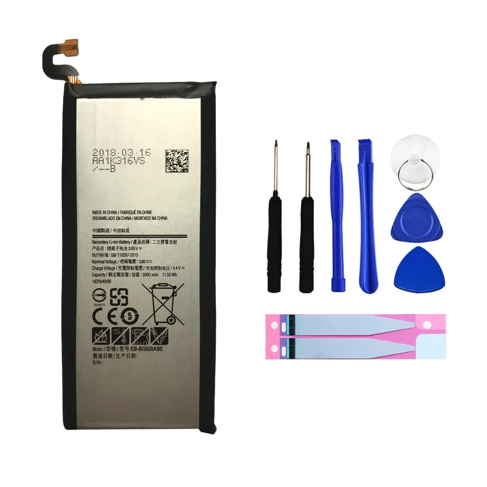 Батарея для Galaxy S6 Edge Plus G928 G928F G928G G928T G928A G928I G928S G928L 928N0 EB-BG928ABE 3000 мАч с бесплатными