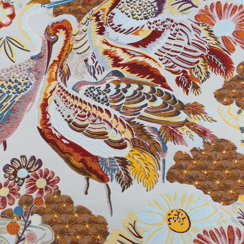 Европейская мода крановая Пряжа-окрашенная жаккардовая ткань для пальто cheongsam пэчворк tissu au metre tecido tissus telidos
