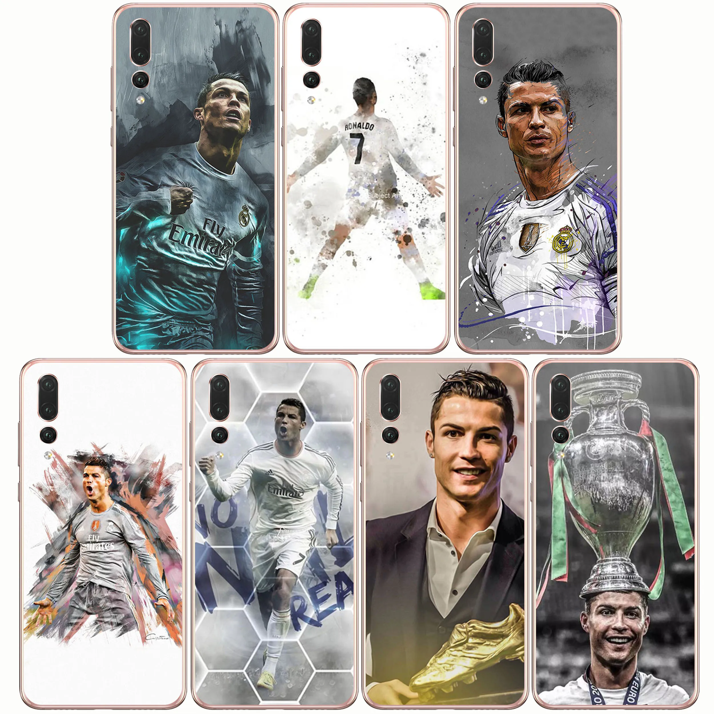 

Football Pattern Cristiano Ronaldo CR7 Design Soft Silicone Phone Cases Cover for huawei p20 p10 p30 lite pro p8 p9 Lite