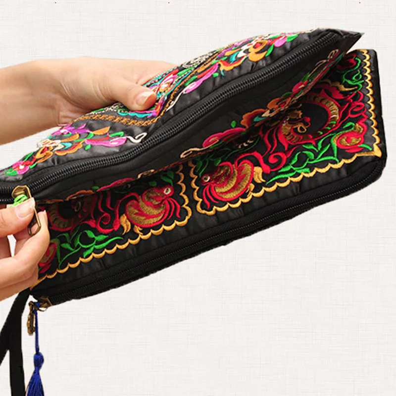 Винтажная сумка мессенджер в стиле бохо с цветочной вышивкой 2017|embroidered bags
