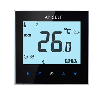 

16A 110-230V Weekly Programmable LCD Display Touch Screen Electric Heating Thermostat Room Temperature Controller