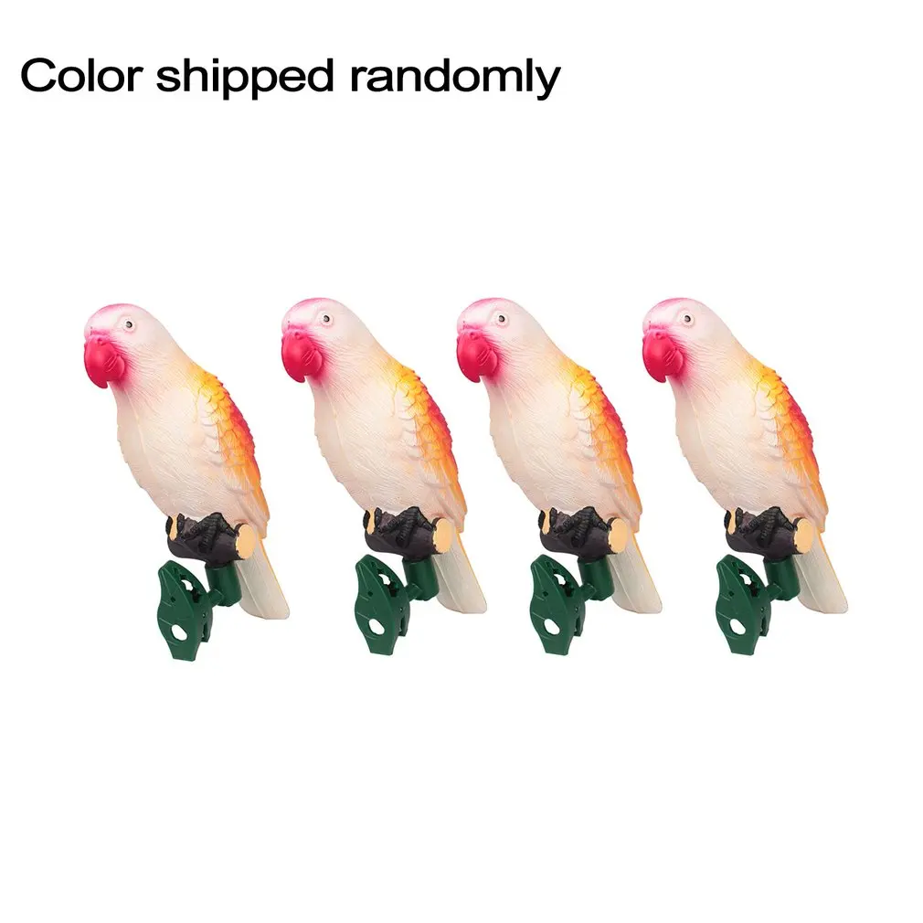 

Parrot Shape Solar Lamp With Flexible Clip Garden Pathway lawn Decorative Light Outdoor Waterproof random color