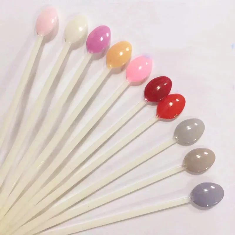 Conjuntos de Colher Display com 5 Mini Falsa Unha Polonês Alças Anel Espelho Glitter Exibição F0571 Makartt 100 Gel 2 High Quality Beleza e saúde