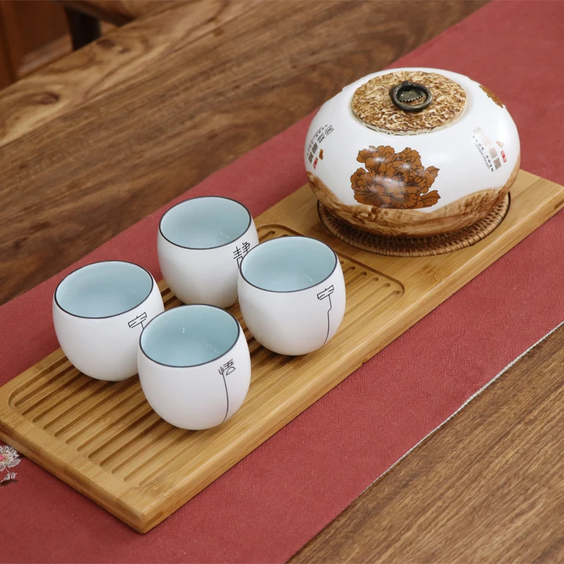 

Wooden Tea Tray Coaster Cup Mat Saucer For Kung Fu Tea Coffee Kettle Teapot Storage Cutlery Tray Service Tool Rectangle 2 Size