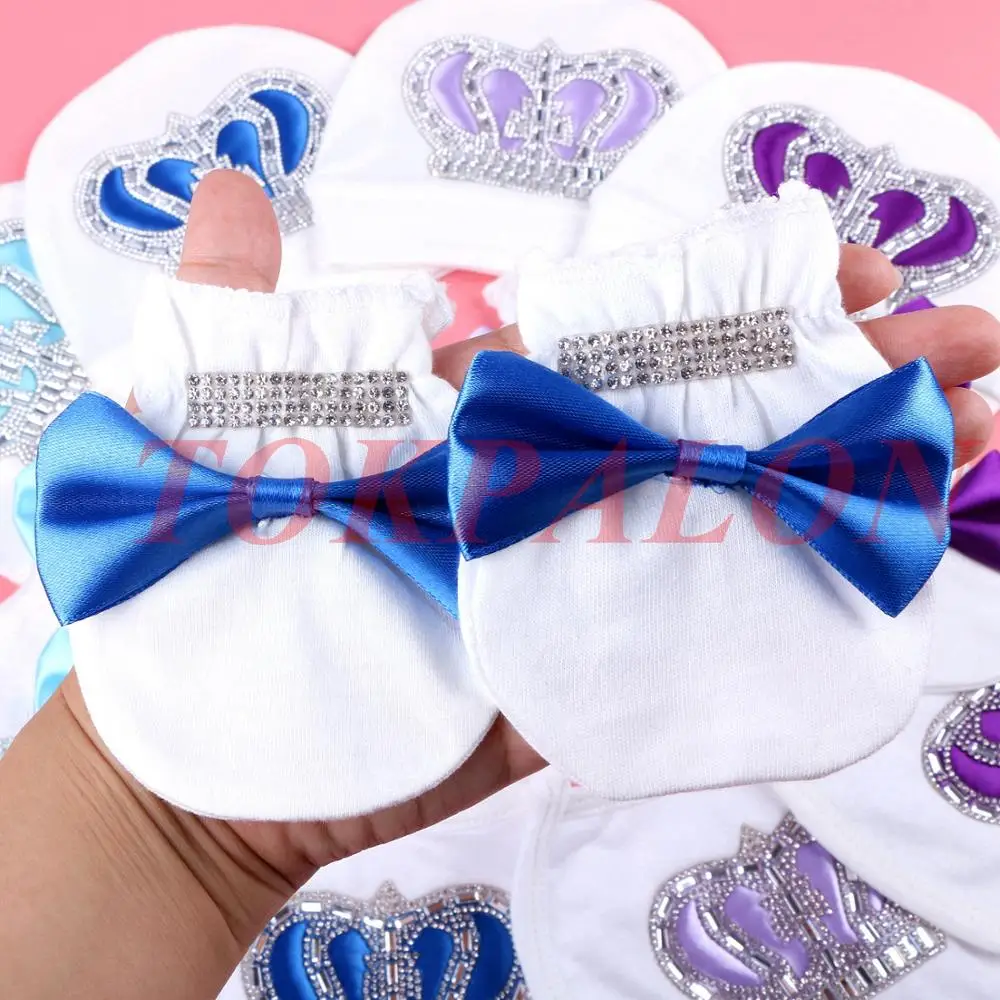  custom name baby jumpsuit boy cotton newborn baby clothes 0-3 month rhinestone crown jurken white b