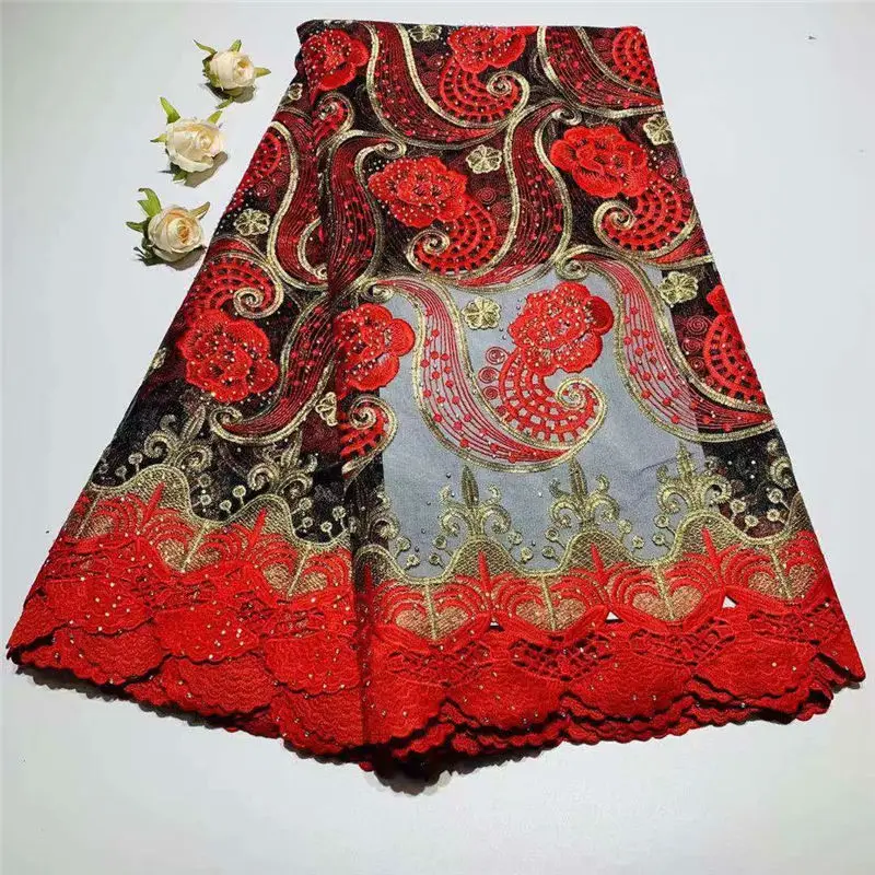 

ZQ!French Net Lace Fabric Latest African Lace Fabric With Embroidery Mesh Tulle Lace Fabric High quality Nigerian Lace !L122703