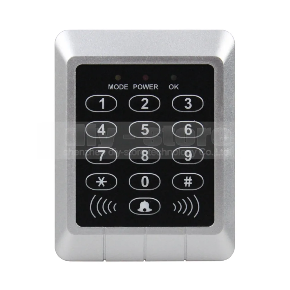 

DIYSECUR 125KHz RFID ID Card Reader Access Controller Keypad Security Kit + Free10 ID Key Fobs KS157