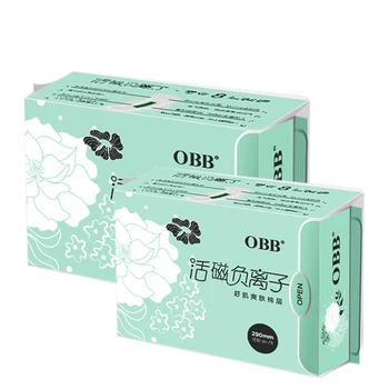 

2Pack OBB Anion Sanitary Napkins Paper Pads Sanitary Towels 8 Pads/Pack Cotton Disposable Leakproof 290mm Overnight Use Fr Women