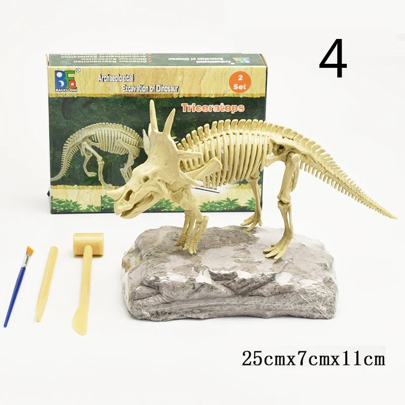 1 шт. Youwant 3D Динозавр игрушечный динозавр Fossil archaology игрушка - Цвет: 4