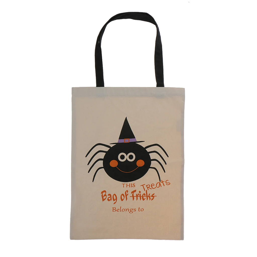 Подарок на вечеринку в честь Хэллоуина большой паук принт сумки тоут из хлопкового полотна сумки на плечо