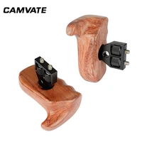 פרקט יד CAMVATE ווד פרקט handgrip (עזוב & יד ימין) עבור קייג מצלמת DSLR (הברזילאי ווד) C1600 אביזר צילום במצלמה (4)