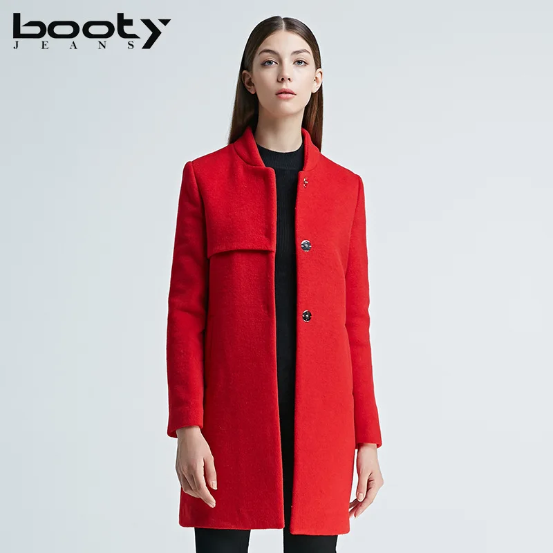 Bootyjeans высококачественное пальто осенне зимнее женское в европейском стиле с