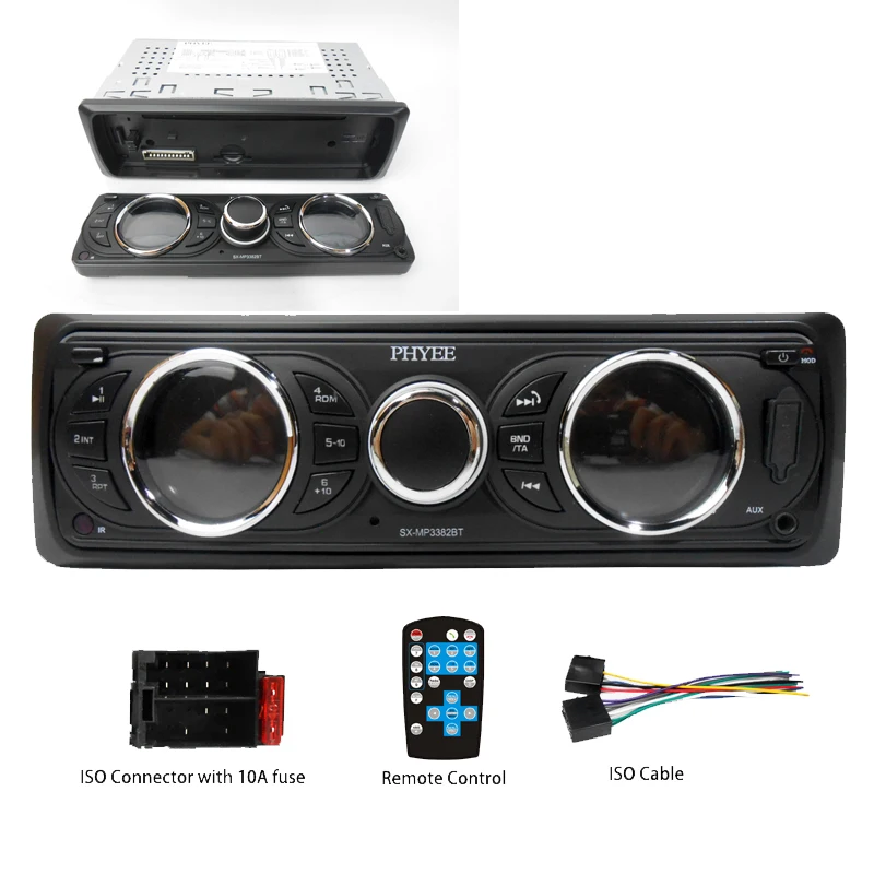 1 Din съемный Автомагнитола RDS Bluetooth стерео аудио A2DP Handsfree AM FM USB SD AUX головное
