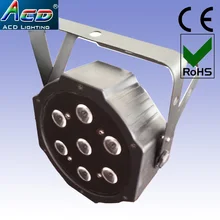 Горячая 10* лот 7*10 Вт 4в1 rgba черный цвет корпуса высокой мощности мини светодиодный сценический плоский par Светильник-банка 6 шт./лот
