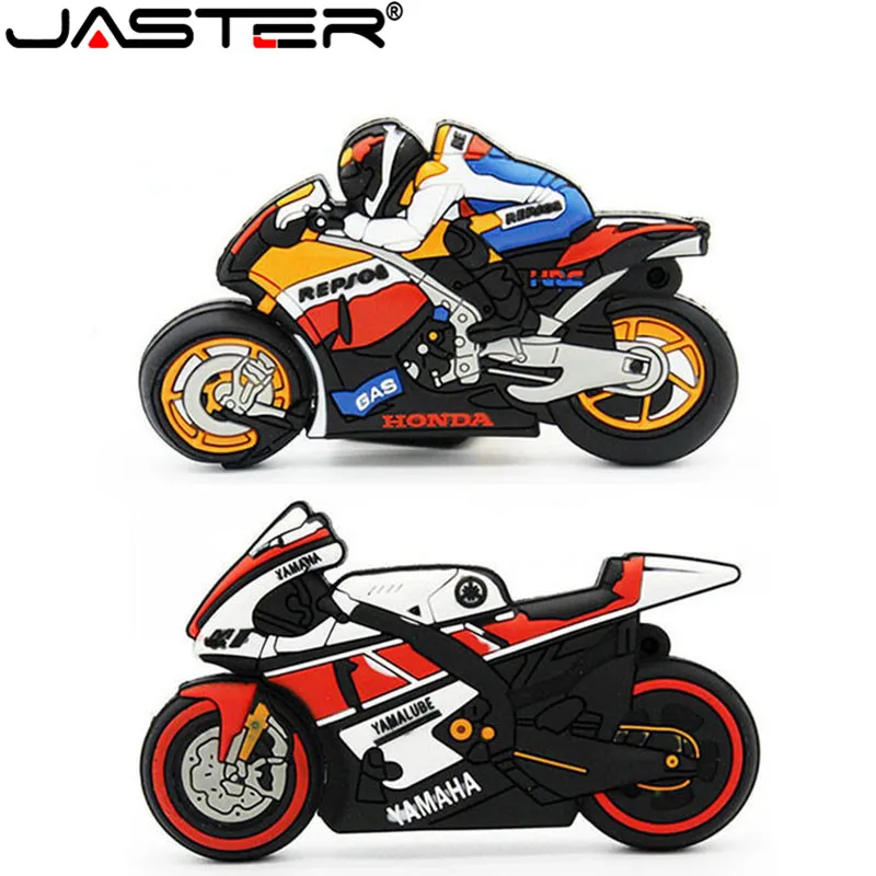 Дешевый JASTER Motobike usb флеш накопитель 32 ГБ флеш накопитель мотоцикл 4 ГБ 8 ГБ 16 ГБ motorcar memory stick u disk Подарочная флеш карта