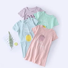 Детские пижамы летние платья хлопковые пижамы для маленьких девочек Милая Ночная рубашка с фруктами для девочек домашняя одежда для сна для девочек