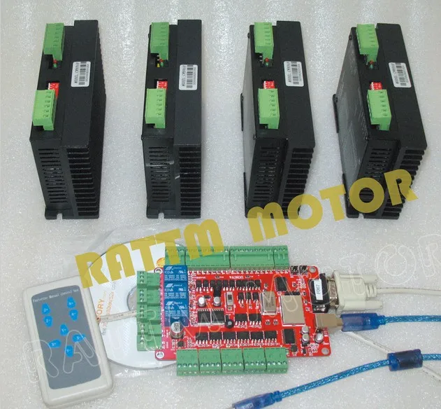 

4 Axis CNC controller kit, 4Axis USBCNC breakout board with stepper motor driver 80V / 6A/ 256 microstep