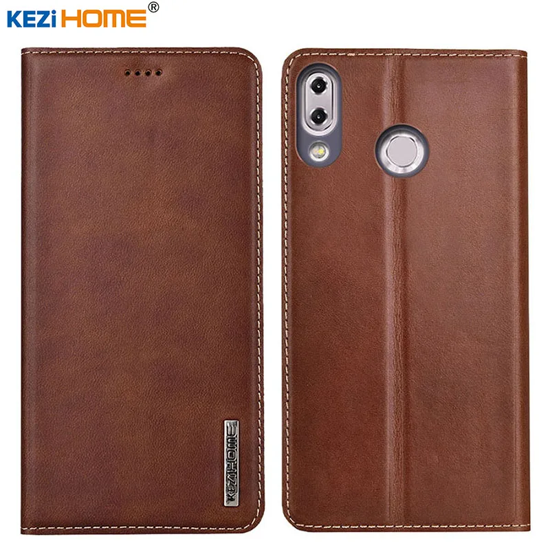 

Case for Asus Zenfone 5 ZE620KL KEZiHOME Luxury Genuine Leather Flip wallet Cover for Asus Zenfone 5Z ZS620KL Phone cases